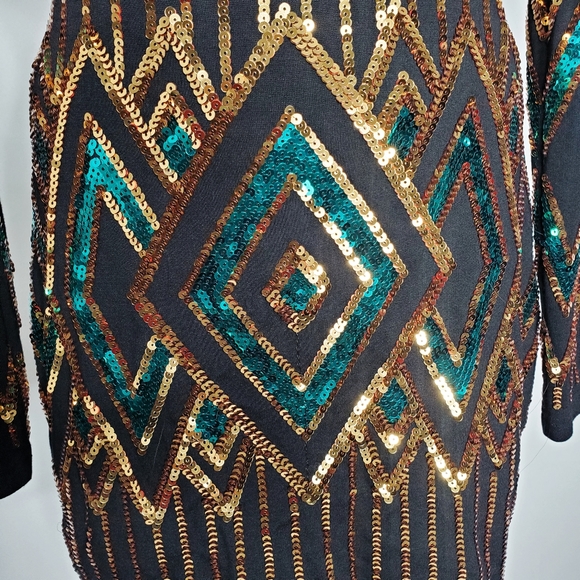 Revolve - Endeless Rose Sequin Embellished Bodycon Long Sleeve Mini Dress - Picture 10 of 14